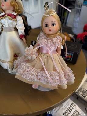 Vintage Madame Alexander 8 Inch Doll, #334, Flower Girl, Tagged With Hang Tag -